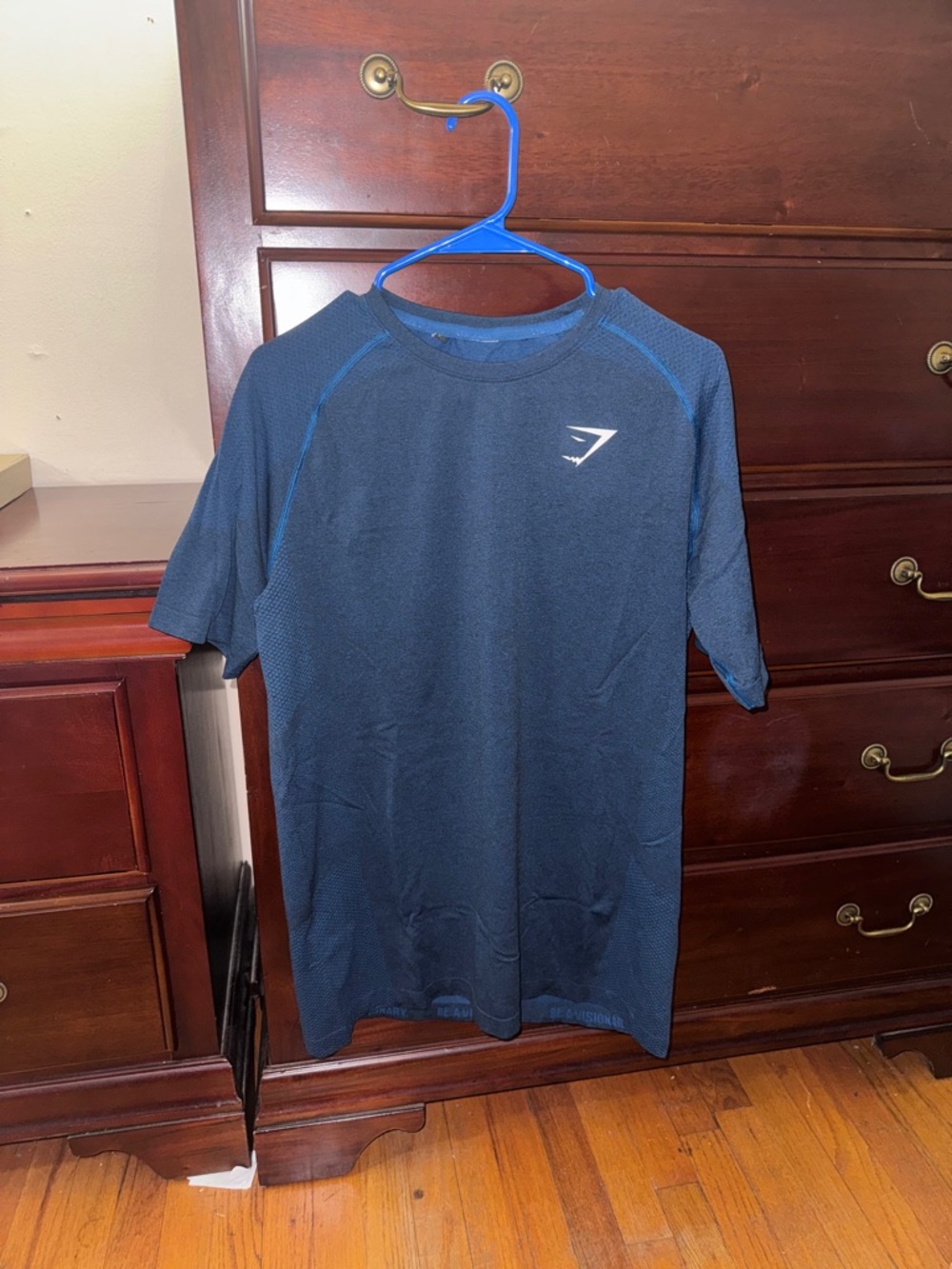 Gymshark Men's Dark Blue Short Sleeve Training Tee